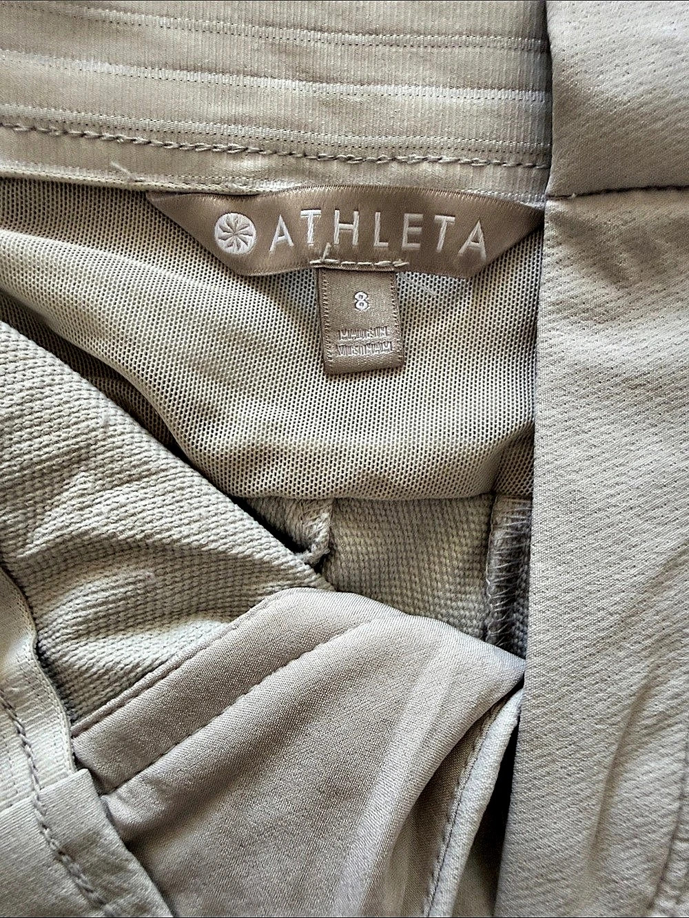 Athleta Wander Slim Pant Straight Leg Pants Cream Size 8